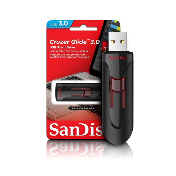 فلش مموری سندیسک مدل Cruzer Glide 3.0 ظرفیت 32 گیگابایت SanDisk Cruzer Glide 3.0 32GB Black USB Flash Drive